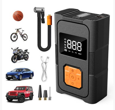 Compresseur Portable Sans Fil – Double Cylindre 80W (Affichage Digital)